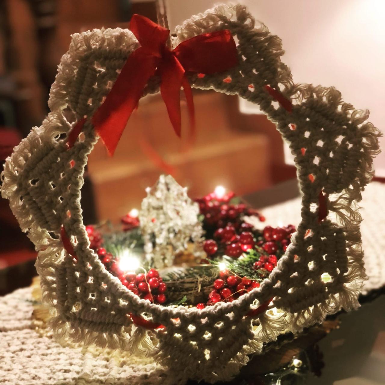 Macrame christmas wreath