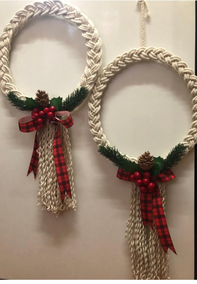 Macrame christmas wreath