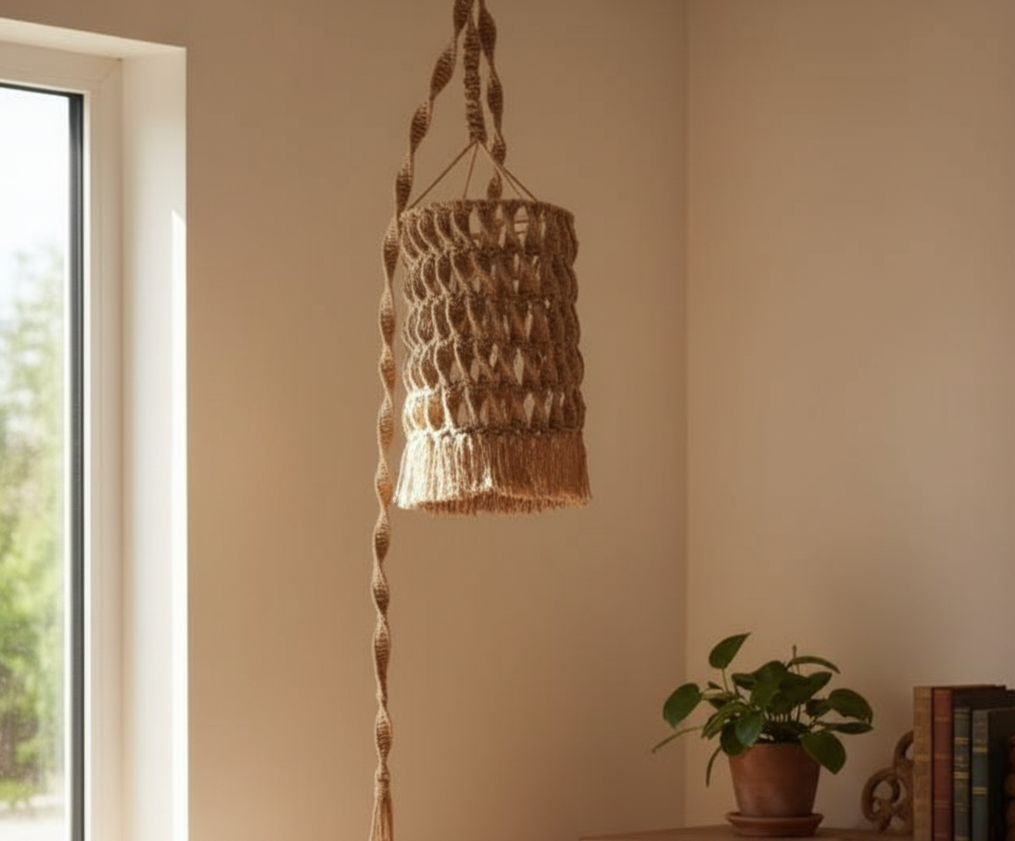 Macrame lamp