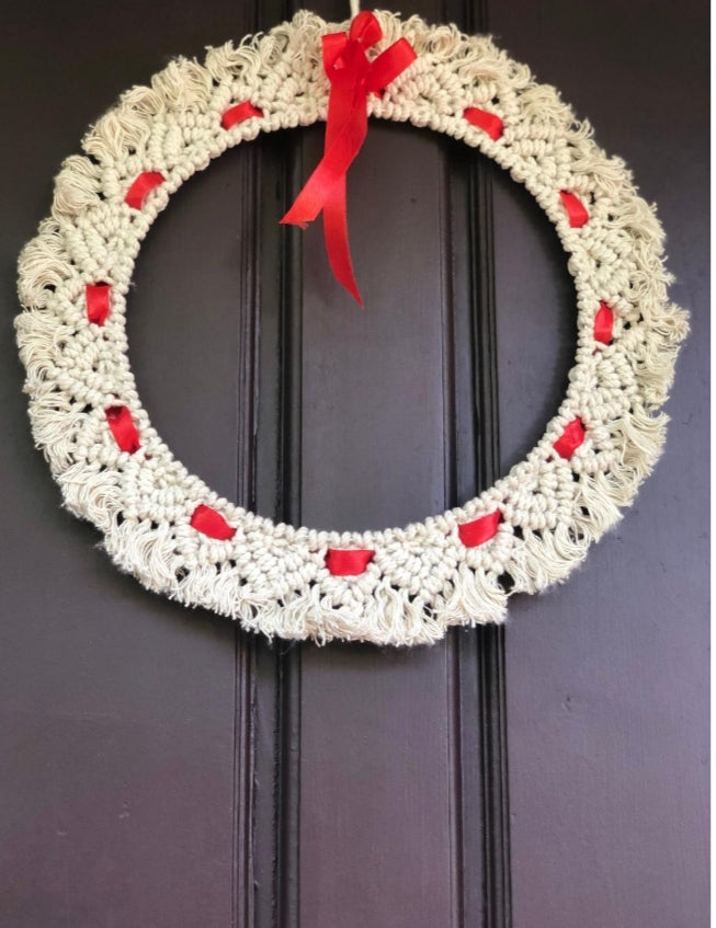 Macrame christmas wreath