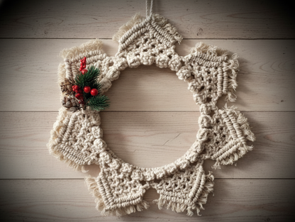 Macrame christmas wreath
