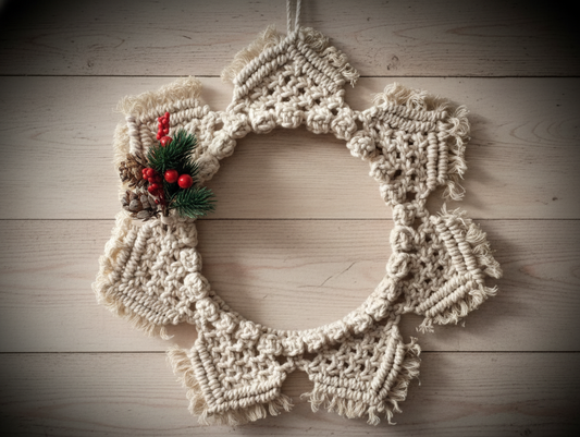 Macrame christmas wreath