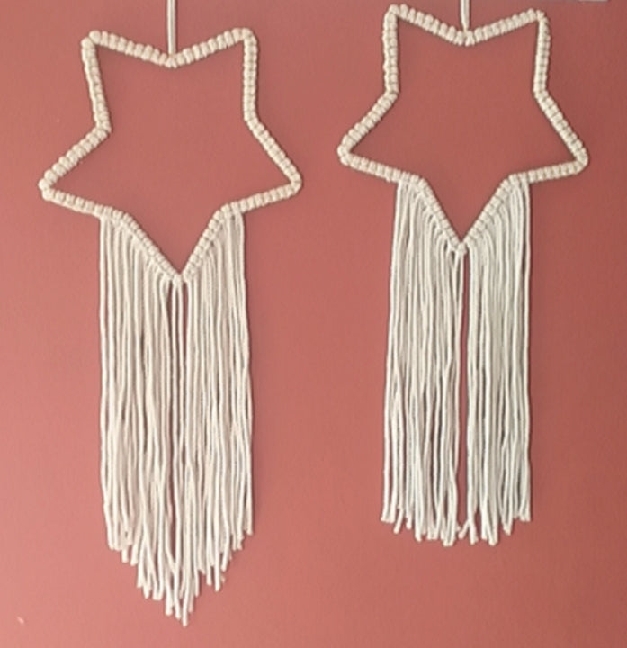Macrame star hangings