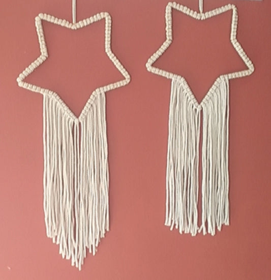 Macrame star hangings