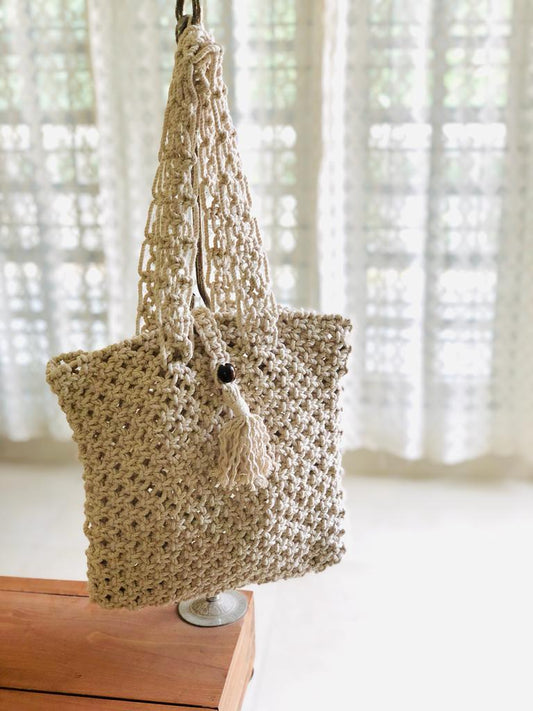 Macrame tote bag