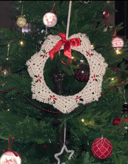 Macrame christmas wreath