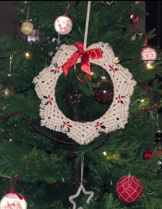Macrame christmas wreath