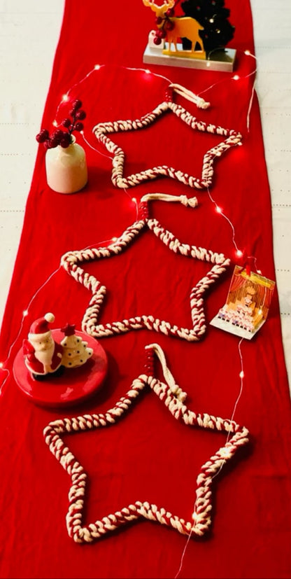 Macrame star hangings