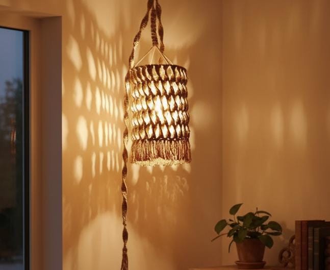 Macrame lamp