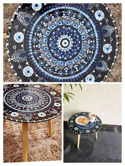 Evil eye Mandala cofee stool
