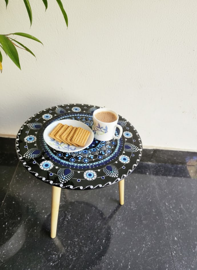 Evil eye Mandala cofee stool