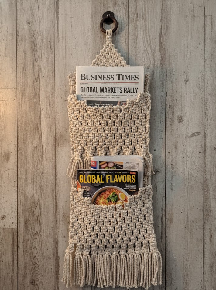 Macrame Magazine Holder