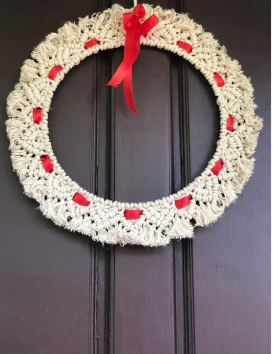 Macrame christmas wreath